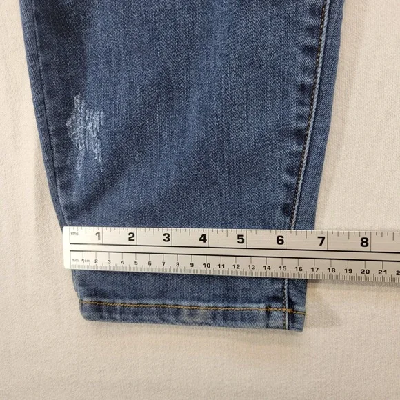 Judy Blue Relaxed Fit Jeans Women 18W Blue Medium Wash Distressed Denim - Picture 10 of 11